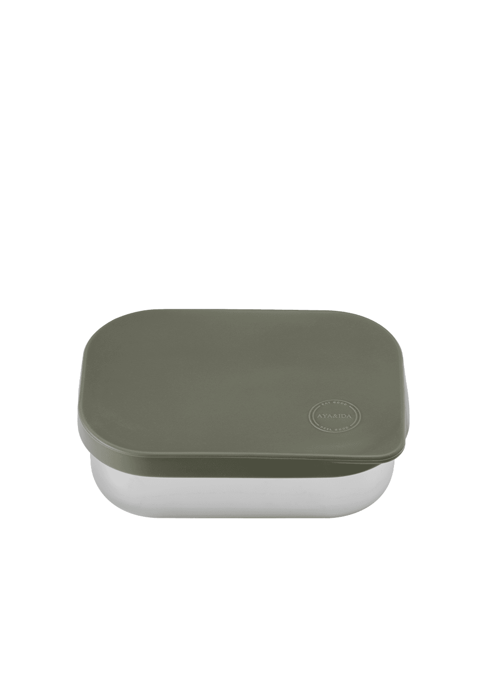 AYA&IDA lunch box madkasse 900 ml tropical green rustfrit stål med ruminddeling