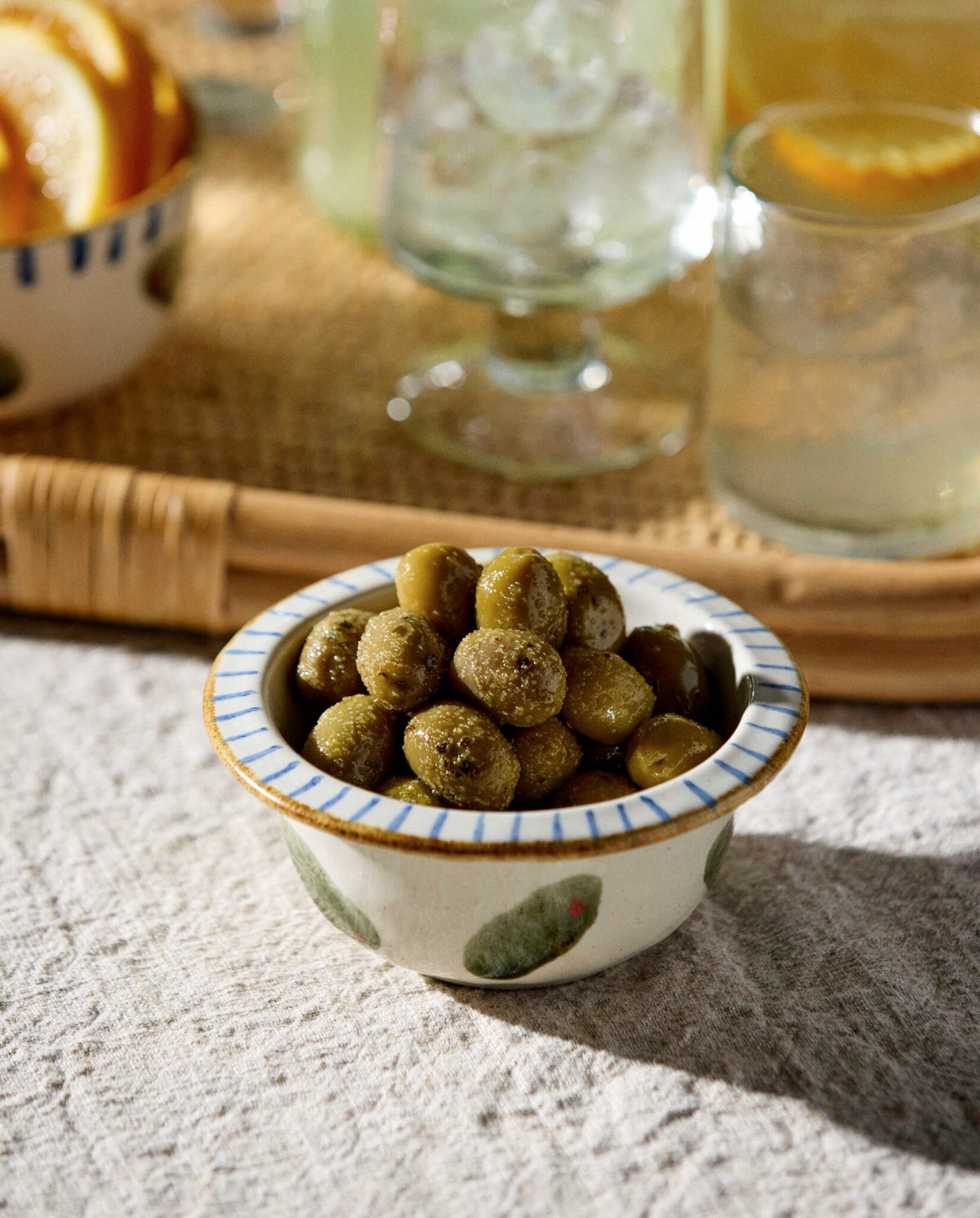 Nordal OLEA håndmalet keramik snack skåle