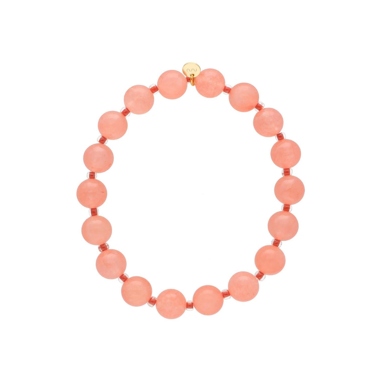 Jasmin Armbånd i 18k forgyldt sterling sølv med lavendel peach lyserød jade og glasperler fra Nuni Copenhagen