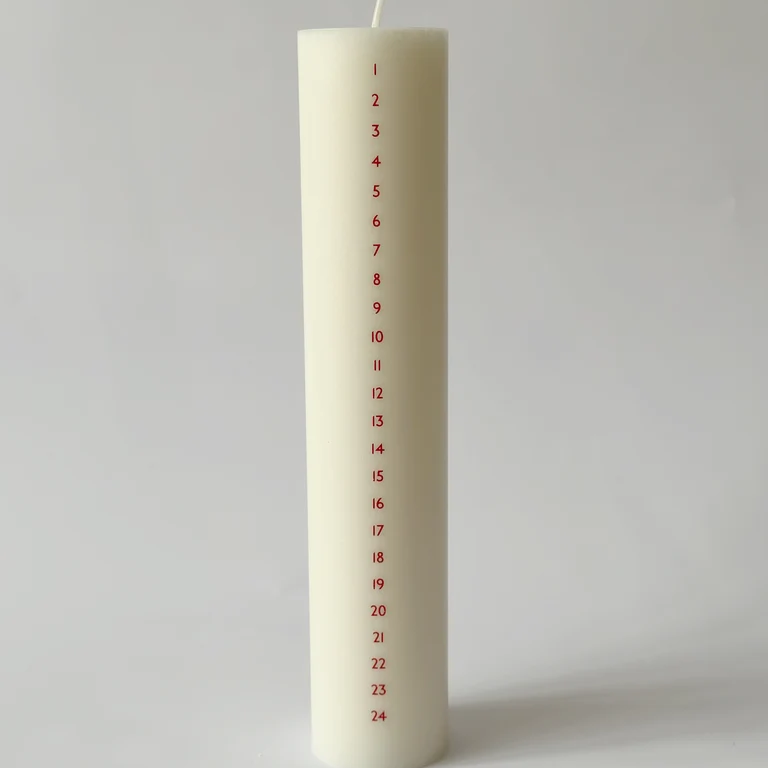 Kalenderlys Ø5 cm – Rød