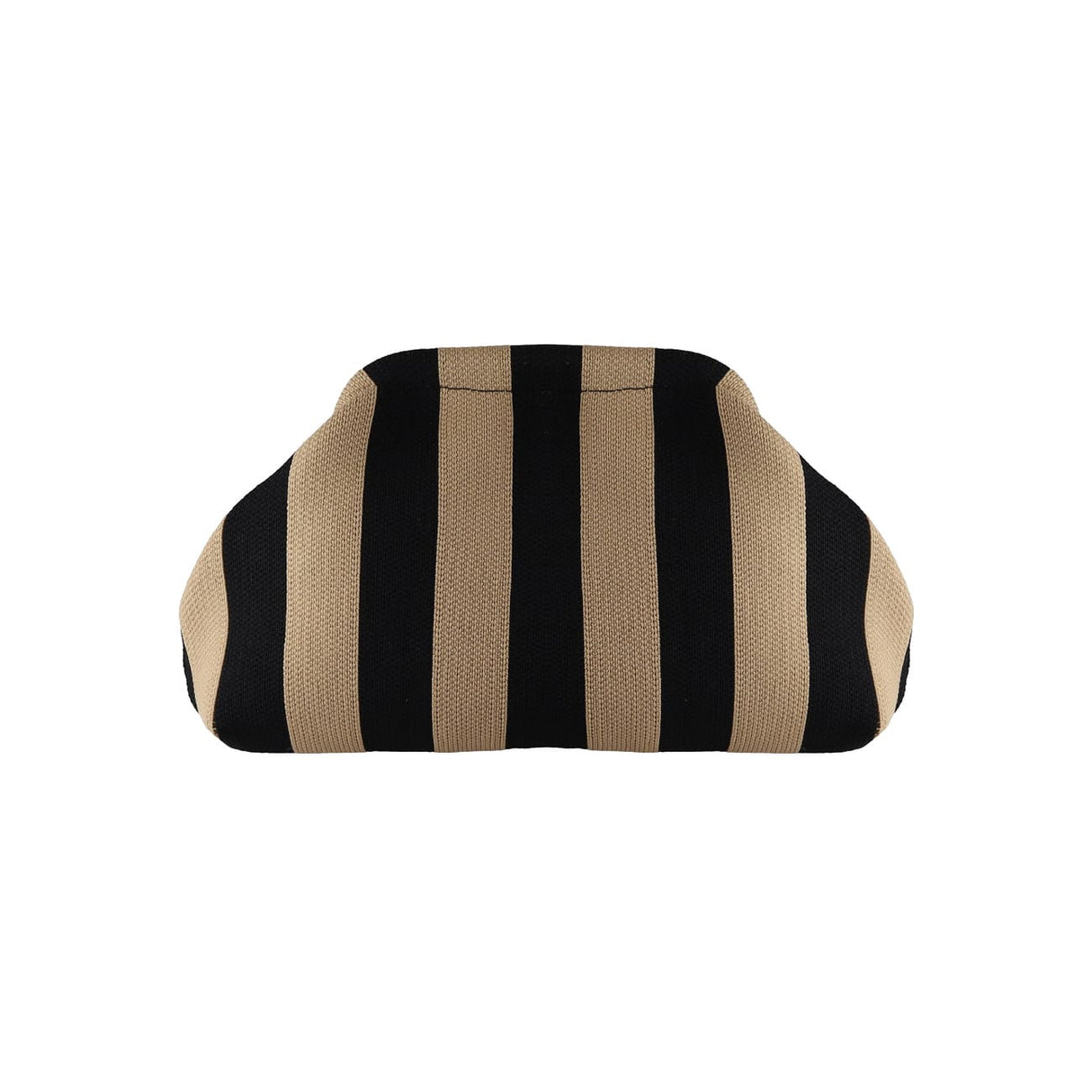 By Stær Alba Clutch i sort og beige stribet mønster