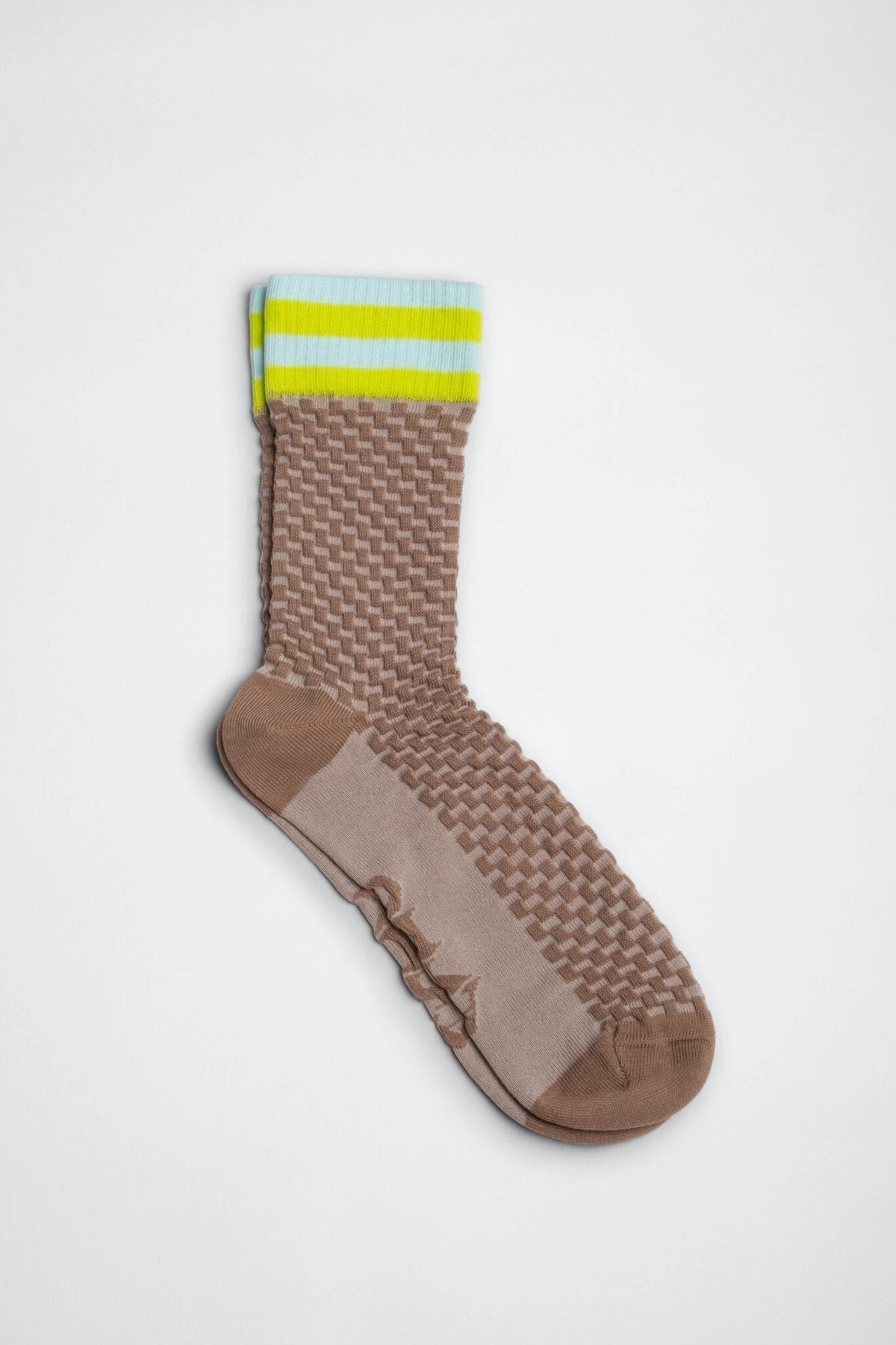 Aydo Studio Amsterdam gråbrune strømper 36-40 tekstureret strik