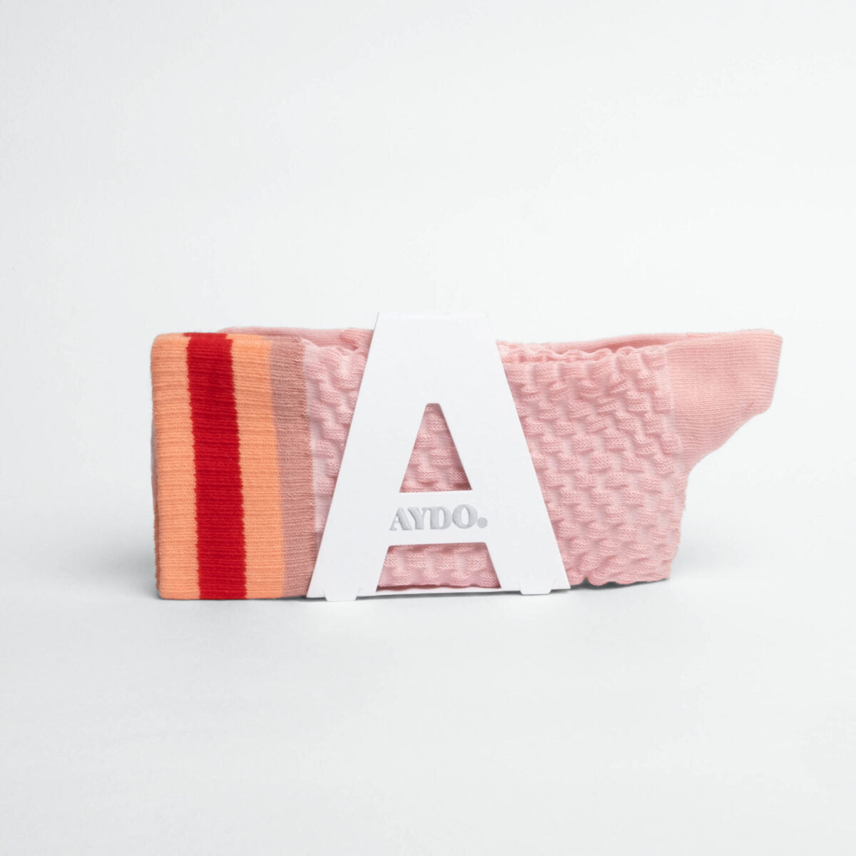 Aydo Studio Amsterdam Blossom Pink strømper 36-40 tekstureret strik