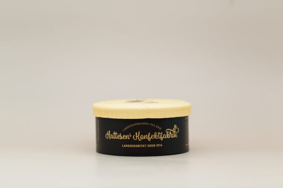 Hattesens Konfektfabrik, jubilæumsæske 125 g gaveæske
