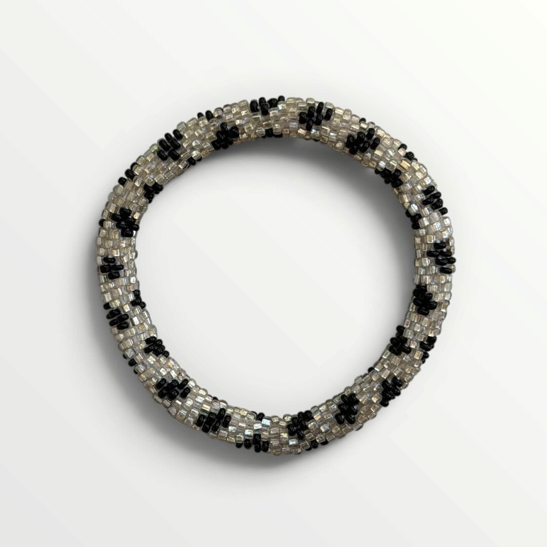Nepal Perle Armbånd – Sort/Sølv