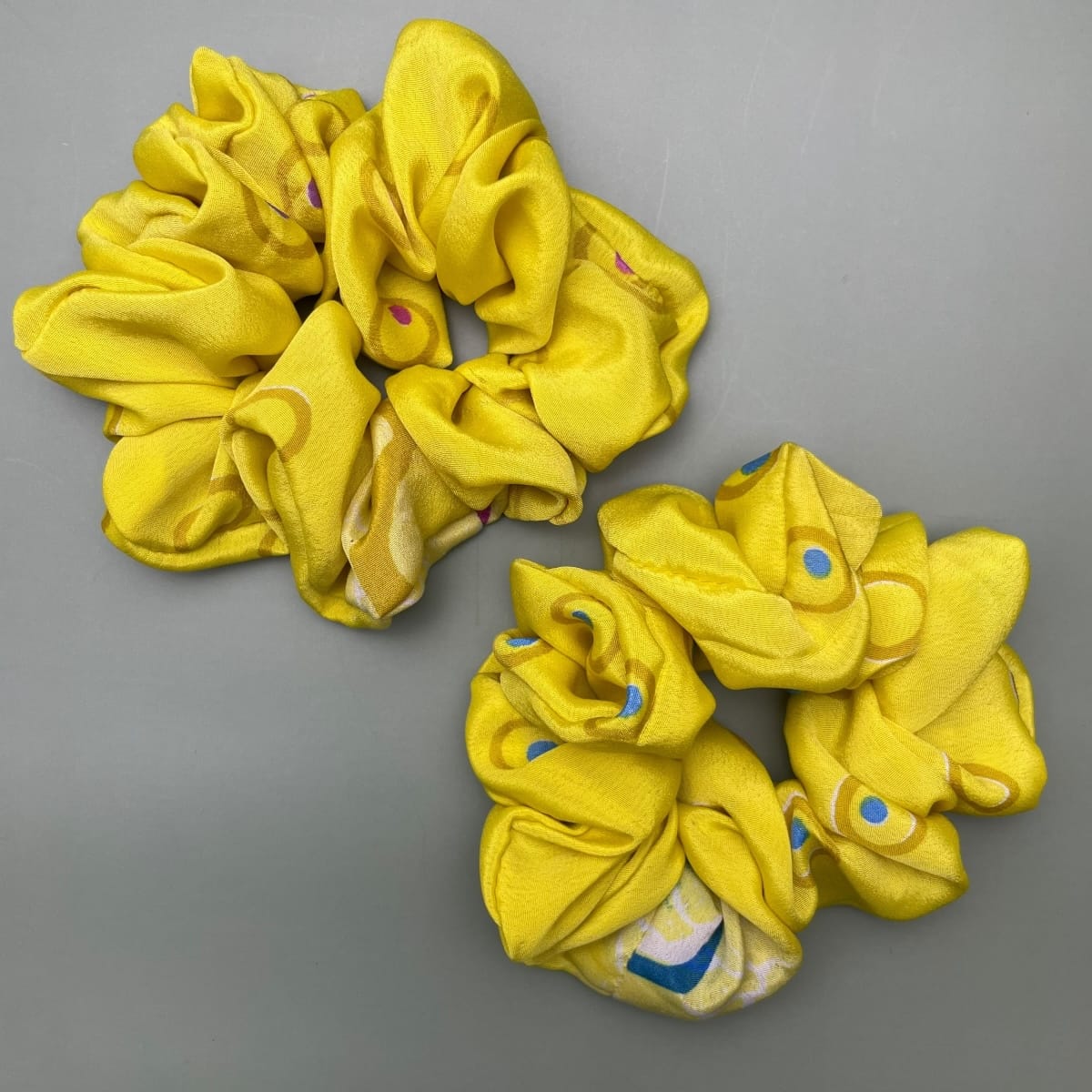 Upcycled sari scrunchie