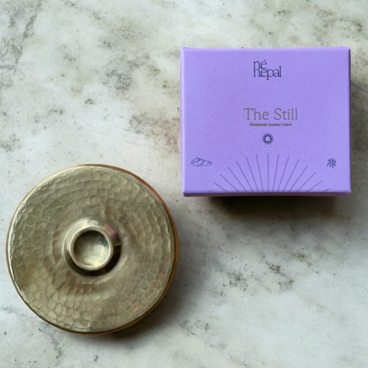 Røgelsesholder i messing til cones