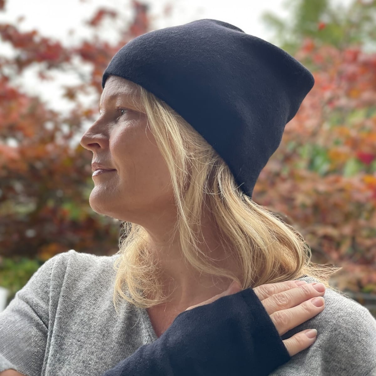 Cashmere Beanie Black