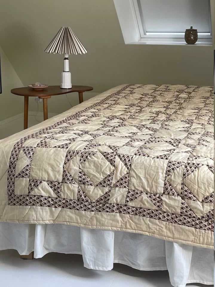Plaid og Sengetæppe Ikon Print – Aubergine