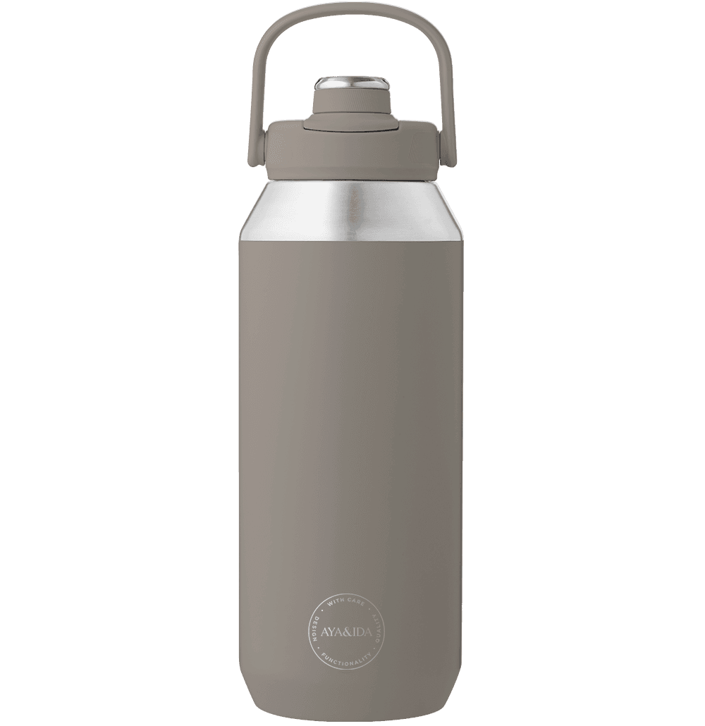 AYA&IDA Sports Bottle 950 ml Driftwood drikkedunk i rustfrit stål