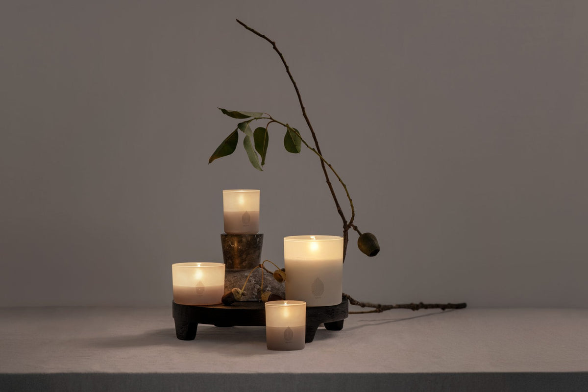 Uyuni LED lys i glas, Vanilla, 9,2 x 10,2 cm
