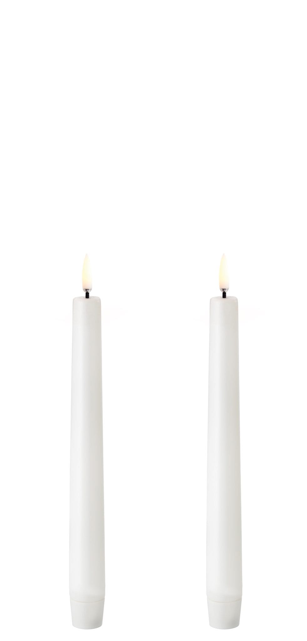 Uyuni LED Kronelys, Nordic White, 20 cm (Smooth, 2 stk.)