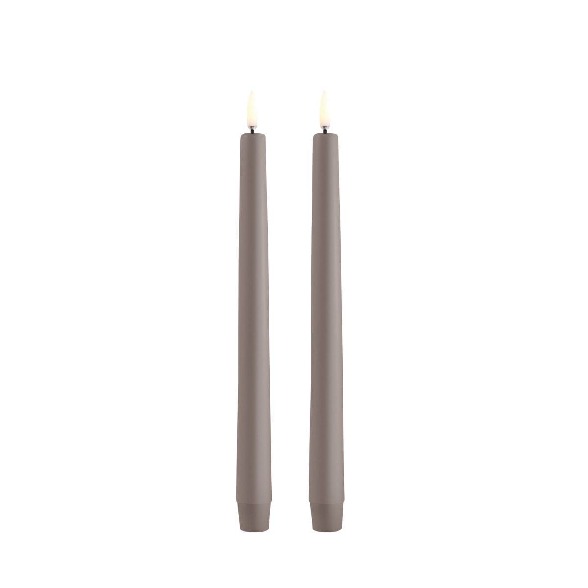Uyuni LED Kronelys, Sandstone, 25 cm (Smooth, 2 stk.)