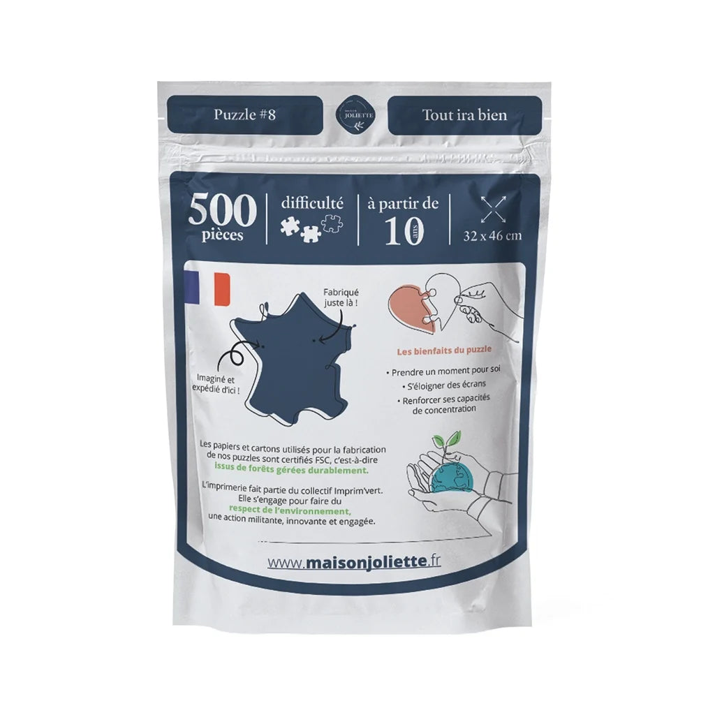 Maison Joliette Tout ira bien puslespil 500 brikker i FSC-certificeret pose