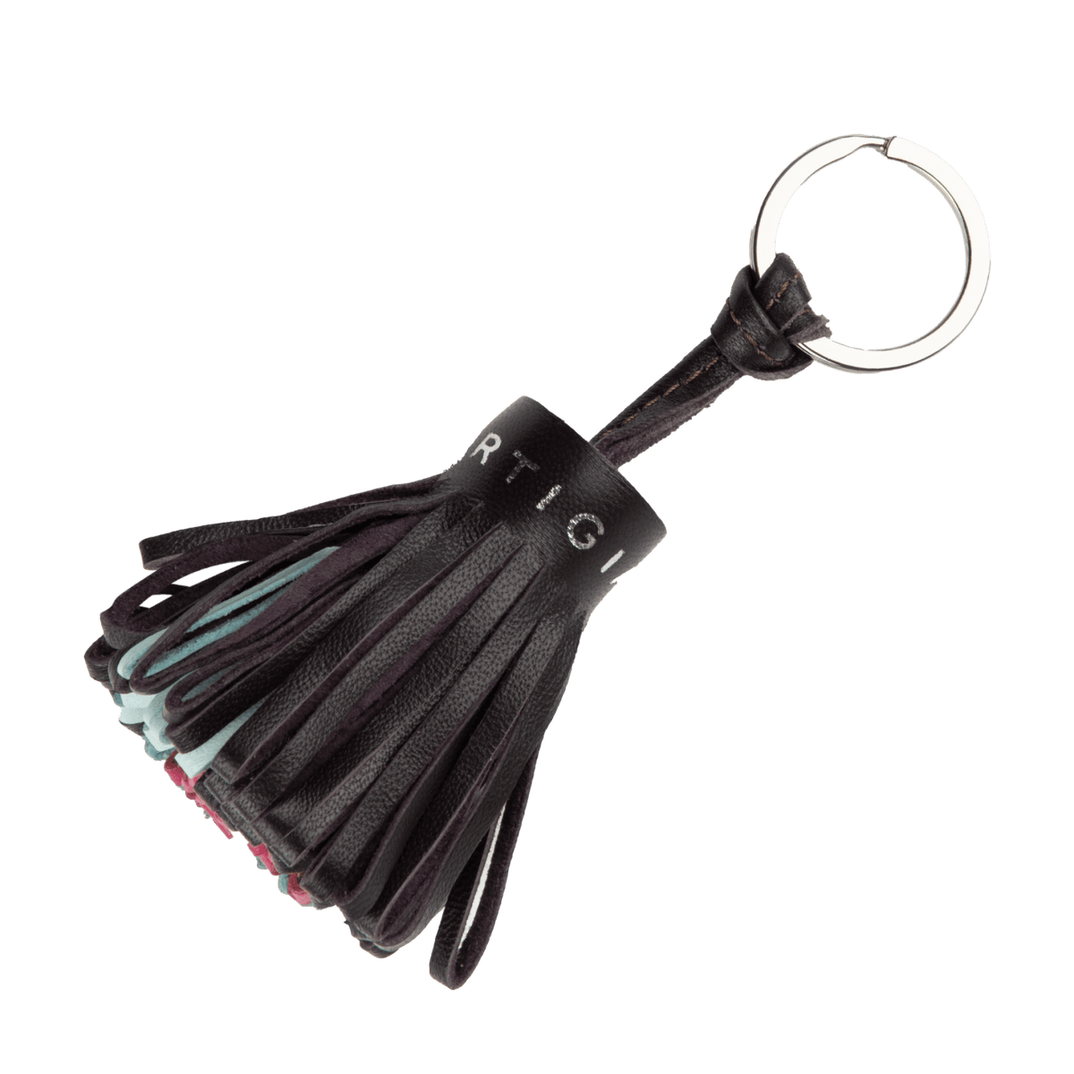 ORTIGIA - POMPOM KEYRING - PLUM TRICOLORE