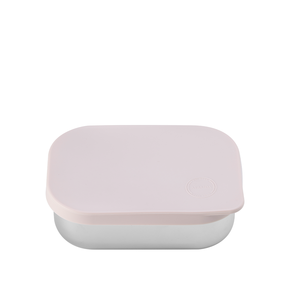 AYA&IDA lunch box madkasse 900 ml soft rose rustfrit stål med ruminddeling