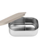 AYA&IDA lunch box madkasse 900 ml cream beige rustfrit stål med ruminddeling
