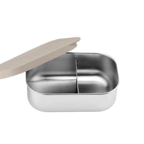 AYA&IDA lunch box madkasse 900 ml cream beige rustfrit stål med ruminddeling