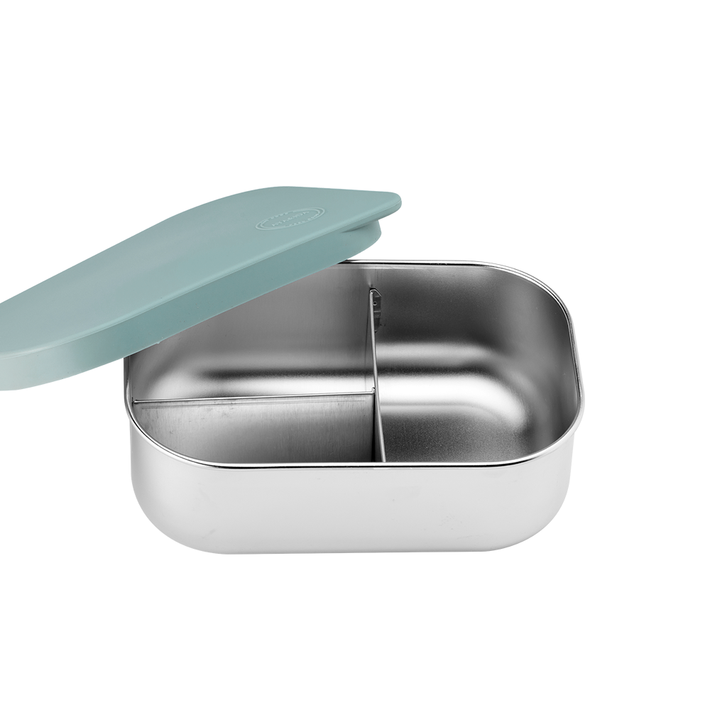 AYA&IDA lunch box madkasse 900 ml mint green rustfrit stål med ruminddeling