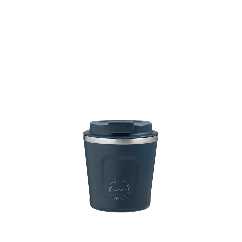 AYA&IDA CUP2GO termokop 240 ml navy blue med låg