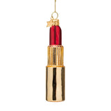 Vondels – Julekugle Lipstick Gold & Red (H11 cm)