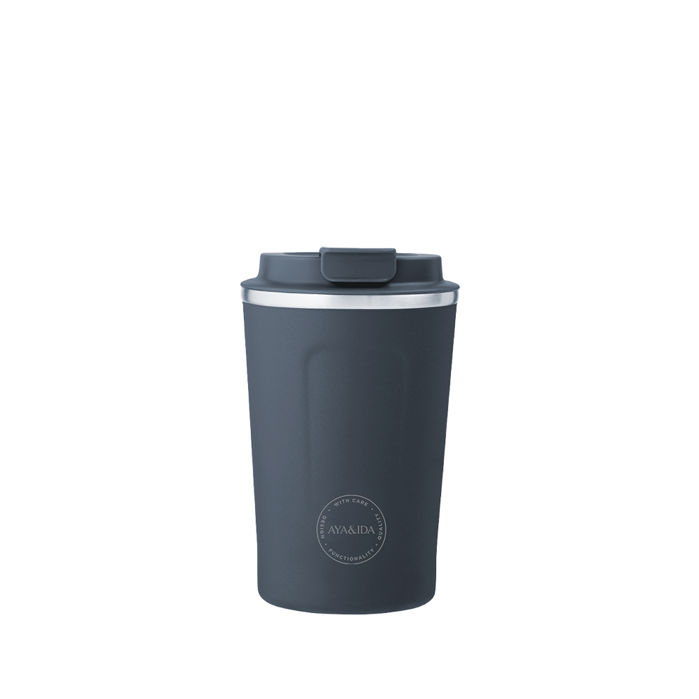 AYA&IDA CUP2GO termokop 380 ml navy blue med låg