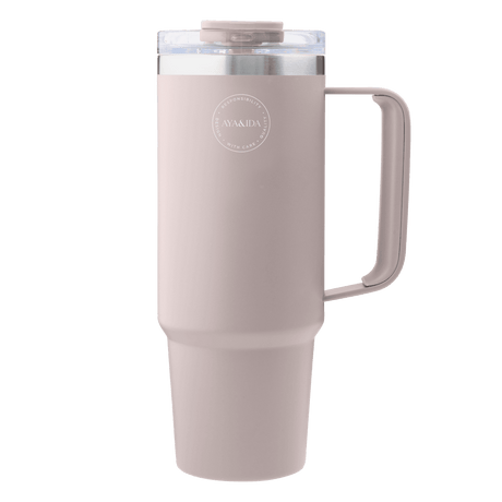 AYA&IDA - Termokop med sugerør 885 ml - Soft Rose