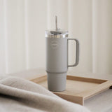 AYA&IDA Thermo Cup with straw 850 ml light grey