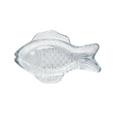 glasfad formet som fisk lille fad i klart glas til servering og opbevaring