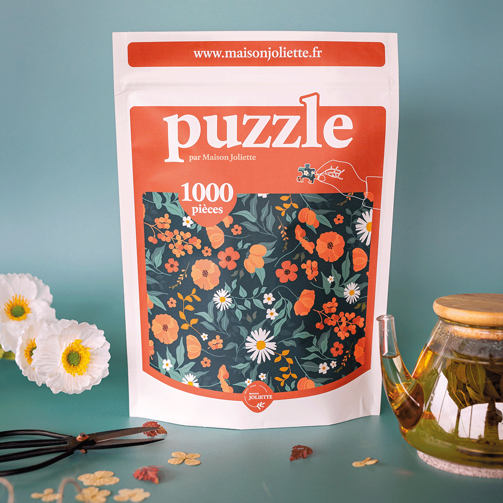 Maison Joliette Botanisk Have puslespil 1000 brikker i genanvendelig papirpose
