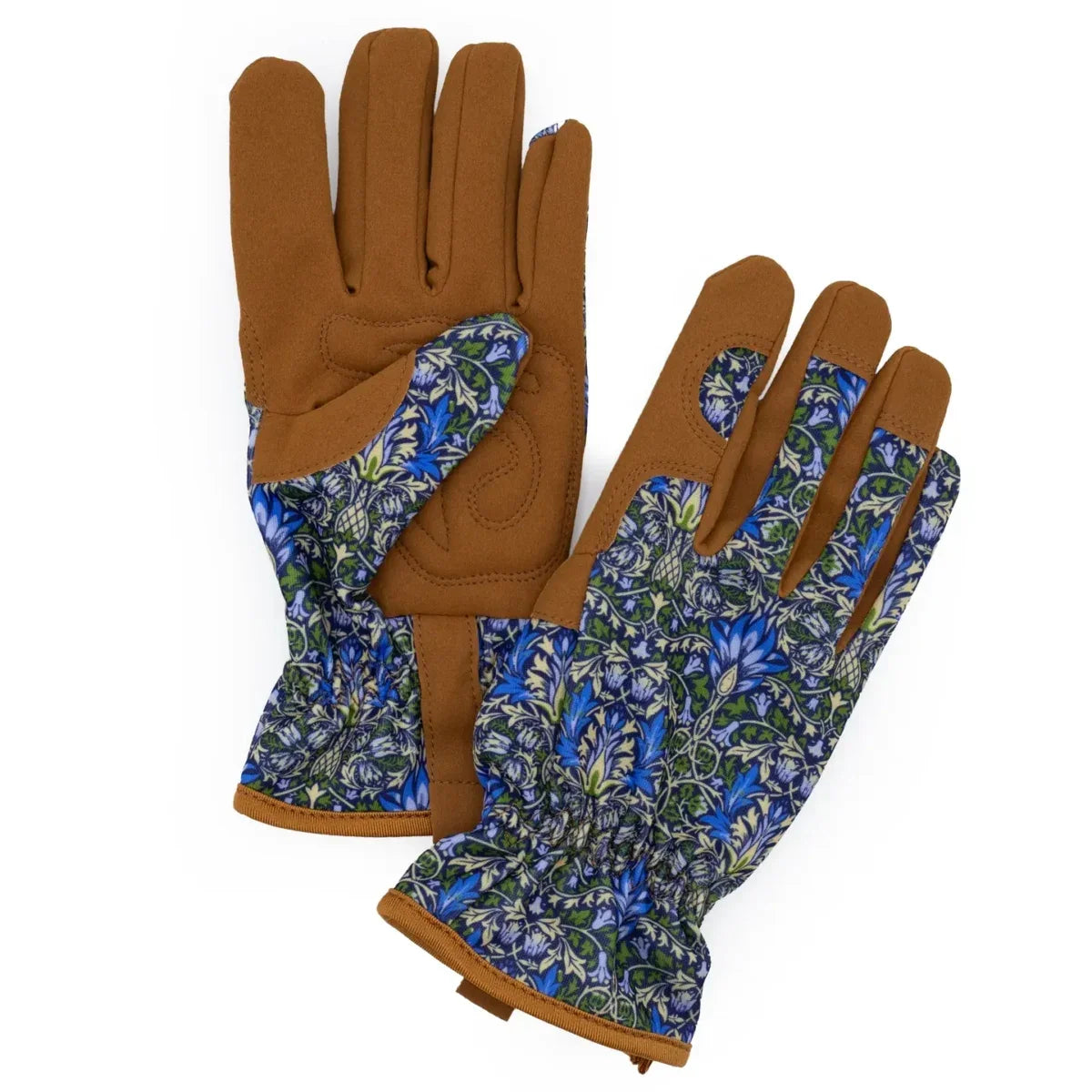William Morris Snakeshead havehandsker til kvinder fra Robert Frederick med blå blomsterdesign