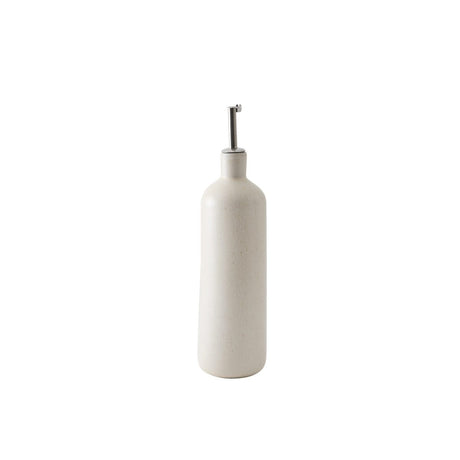 Tell Me More Palermo olieflaske medium – creme, i stentøj med metalhældetud, Ø7.5 cm H 29.5 cm