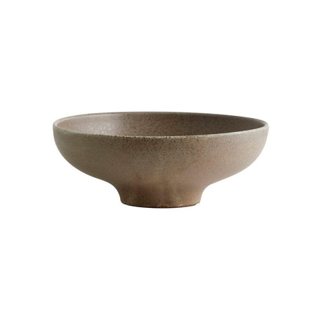 stor brun skål i stentøj Nordal INEZ serveringsskål 24 cm 1600 ml