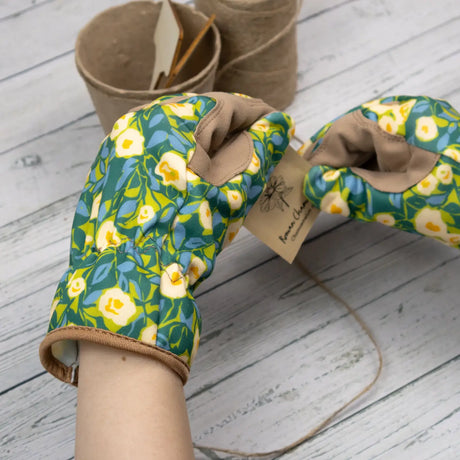 Willow and Belle havehandsker til kvinder fra Robert Frederick med dekorativt blomsterprint