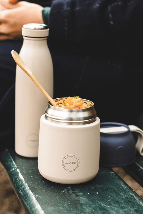 AYA&IDA Food’ie madbeholder - Cream Beige - 500 ML