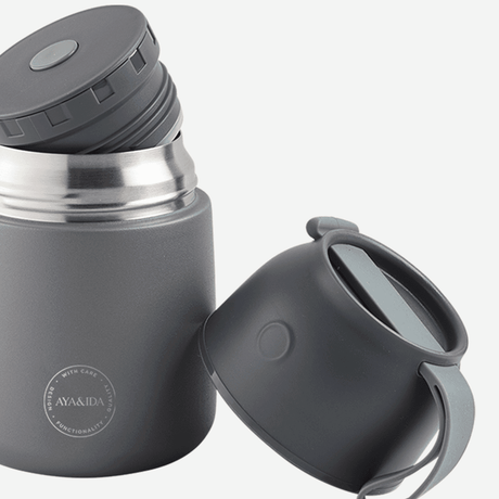 AYA&IDA Food’ie madbeholder - Dark Grey - 500 ML