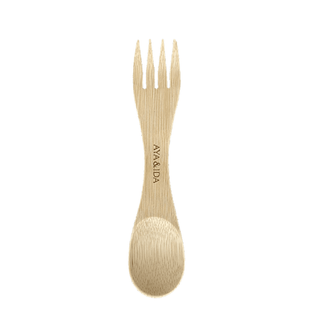 AYA&IDA Spork – Gaffel og ske i én (bambus)