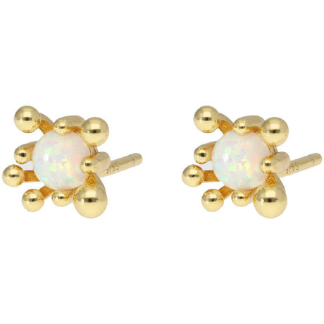 Winnie Ørestikker i 24k forgyldt genanvendt sterling sølv med opal fra Nuni Copenhagen