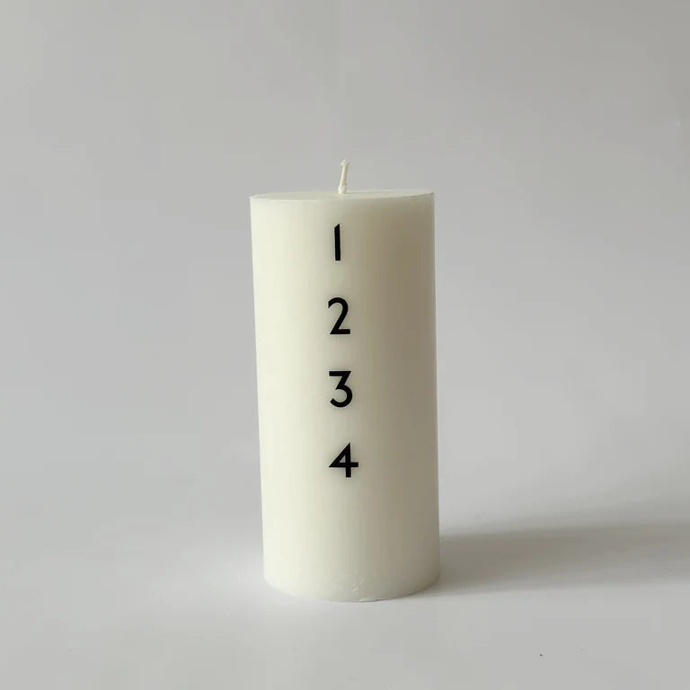 Adventslys Ø7 cm – Sort