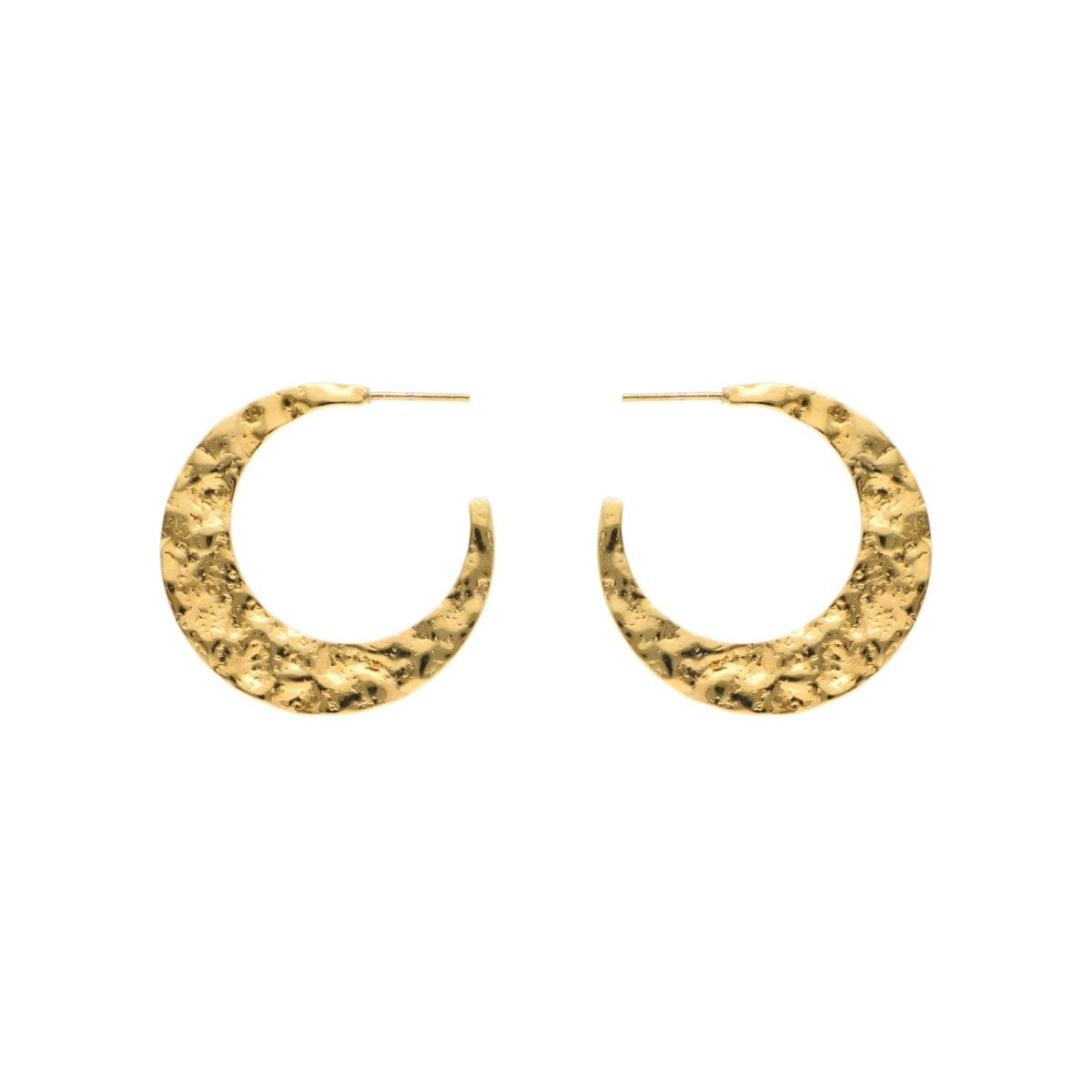Nuni Copenhagen Paula øreringe Gold hoops 35 mm med formet design
