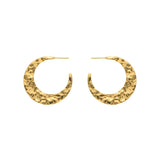 Nuni Copenhagen Paula øreringe Gold hoops 35 mm med formet design