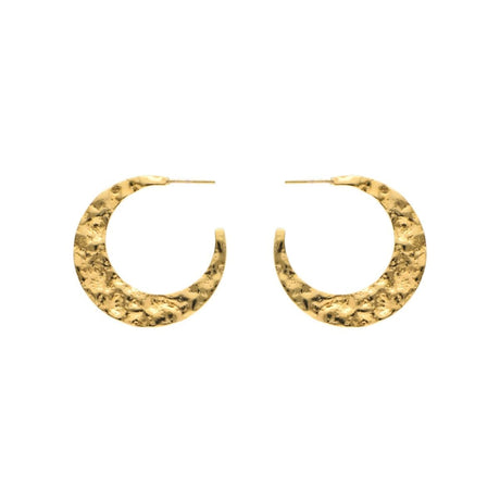 Nuni Copenhagen Paula øreringe Gold hoops 35 mm med formet design