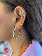 Nuni Copenhagen Paula øreringe Gold hoops 35 mm med formet design