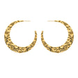 Nuni Copenhagen Paula øreringe Gold hoops 50 mm med formet design