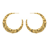 Nuni Copenhagen Paula øreringe Gold hoops 50 mm med formet design