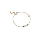 ENAMEL Copenhagen Sofia armbånd i marine farve med forgyldt kæde og små emaljedetaljer