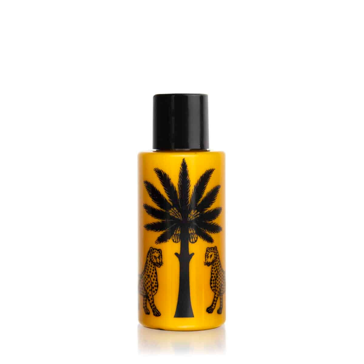 Ortigia body lotion rejsestørrelse flaske med palme og leoparder