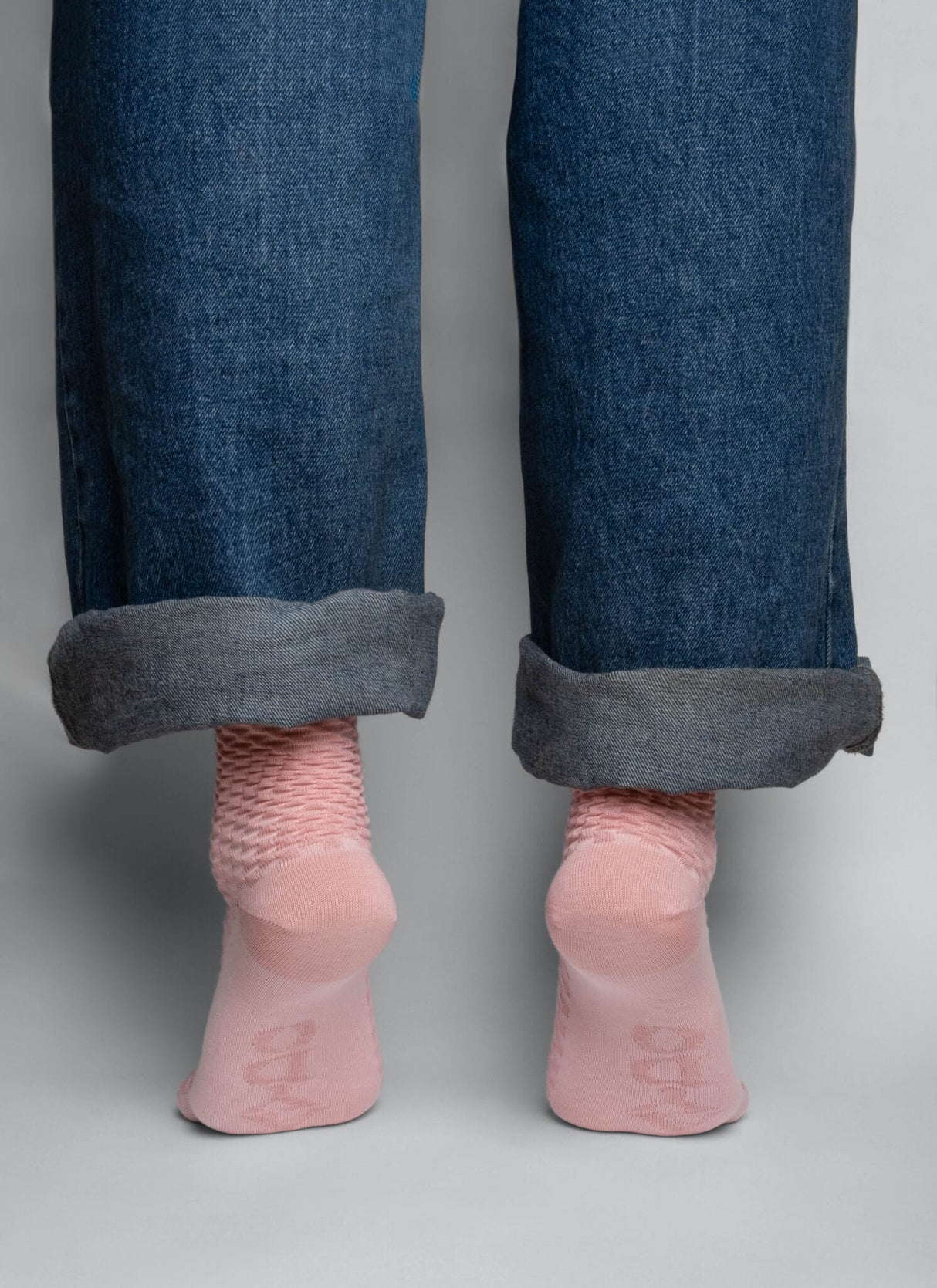 Aydo Studio Amsterdam Blossom Pink strømper 36-40 tekstureret strik