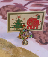 Christmas Tree Card Holder i messing