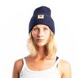 Navy blå Coffee Beanie strik